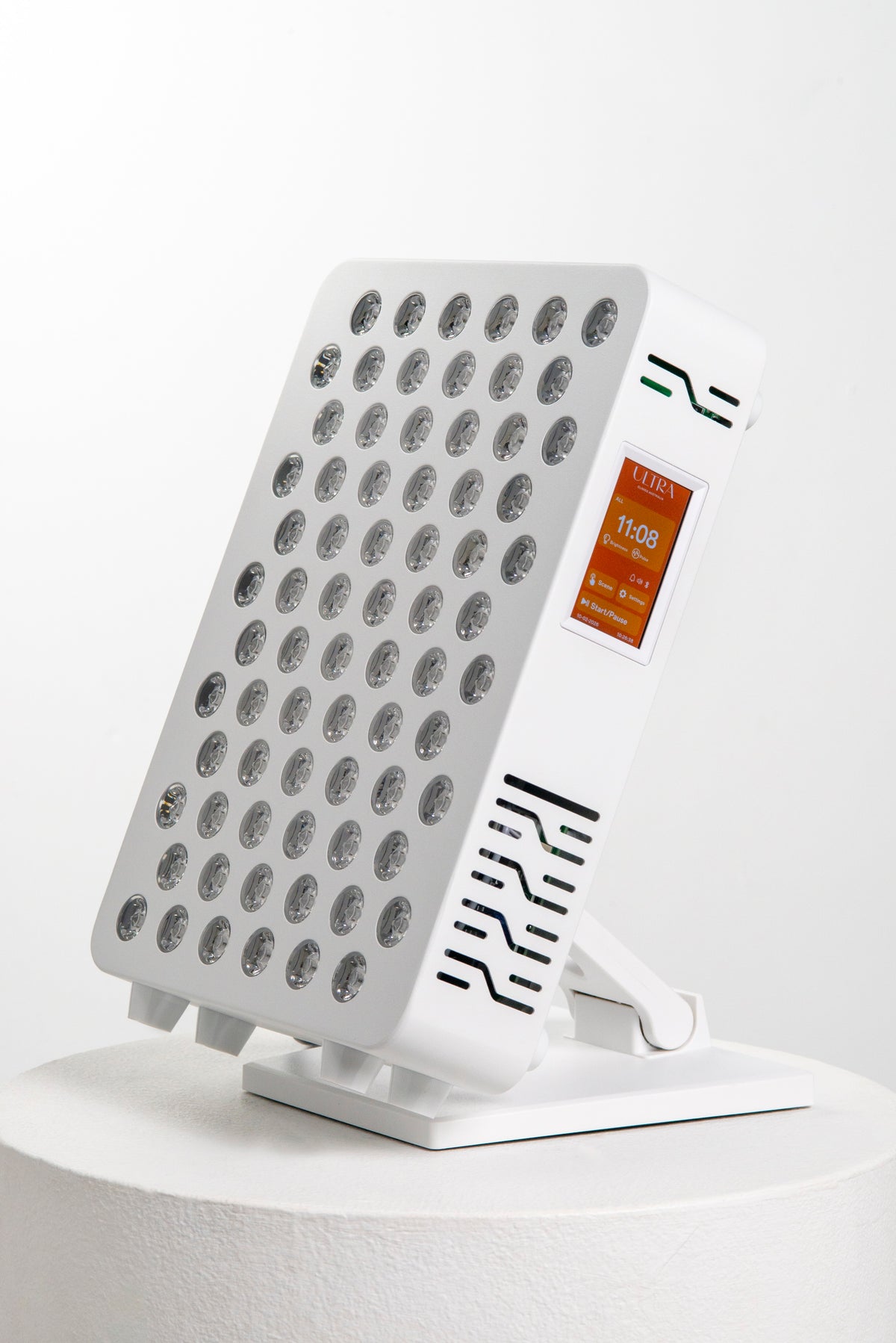 Ultra Mini 100 switched off, showing the 72-LED array and touchscreen