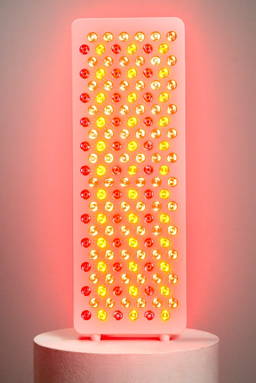 Ultra Pro 200 panel switched on, glowing red and near-infrared
