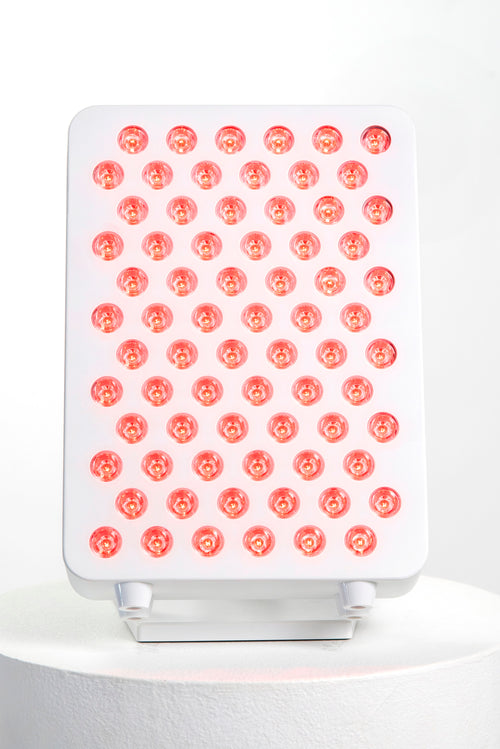 Ultra Mini 100 panel front view, glowing red
